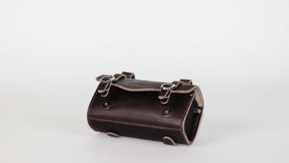 Black leather STRIDA saddlebag - bag - Saddle bag - ST-SB-009 - strida