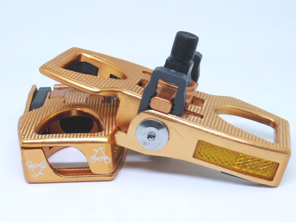 Copper colored aluminium STRIDA folding pedals - Bicycle pedals - en - Folding pedals - Pedals - ST-PDS-003