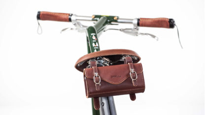Brown leather STRIDA saddlebag - bag - Saddle bag - ST-SB-008 - strida