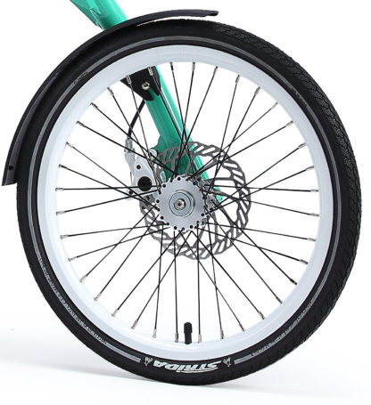 Kit roues STRIDA 18 pouces (blanche) - 448-18-white-set brakediscs freewheel - frein - Roue