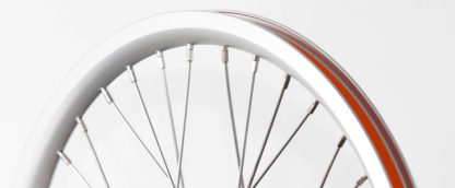18 pouces roue à rayons avant STRIDA en aluminium (argent) - 448-18-spoke-silver-front - frein - Roue
