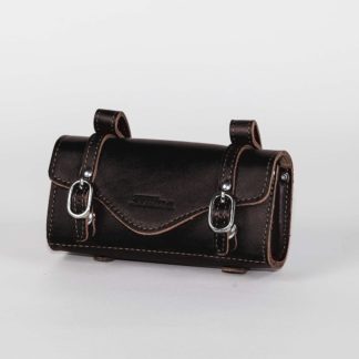 Black leather STRIDA saddlebag - bag - en - Saddle bag - ST-SB-009 - strida