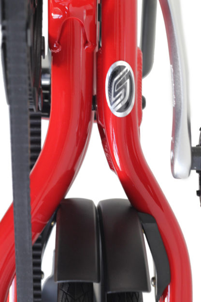 STRIDA SX Red Devil - 18 inch - bike - Buy foldable bikes - Buy folding bicycle - Buy folding bike - Buy folding bikes - buying - collapsible bike - Design bike - Design folding bike - foldable bike - Folding bicycle - Folding bike - Folding bike shop - Folding bikes - for sale - Lightweight - new - shop - Single speed - strida - Strida design folding bike - sx - Triangular - Triangular folding bike - Triangular shaped - unique folding bike