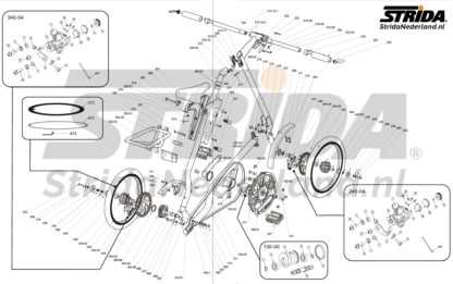 STRIDA steering ball socket peg (for brake cable through the socket) - 215-15-2 - Ball socket