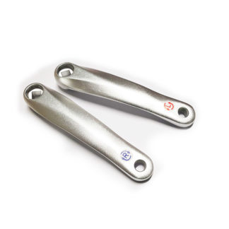 Set cranks links en rechts zilverkleurig voor STRIDA EVO 3S - 129 - crank - strida - zilverkleurig