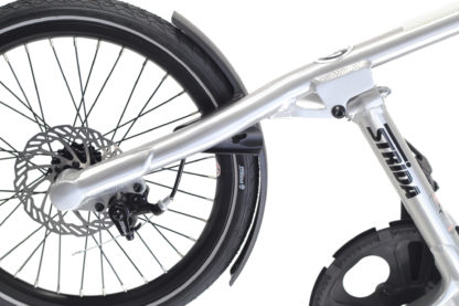 STRIDA SX Silver Brush - Black details - 1 versnelling - 18 inch - design fiets - design vouwfiets - driehoekig - driehoekige - driehoekige vouwfiets - fiets - kopen - lichtgewicht - nieuw - opvouwbare fiets - Plooibare fiets - Plooifiets - plooifiets kopen - plooifietsen kopen - strida - strida design vouwfiets - sx - te koop - unieke vouwfiets - vouwfiets - vouwfiets kopen - vouwfietsen - vouwfietsen kopen - vouwfietsenwinkel - winkel