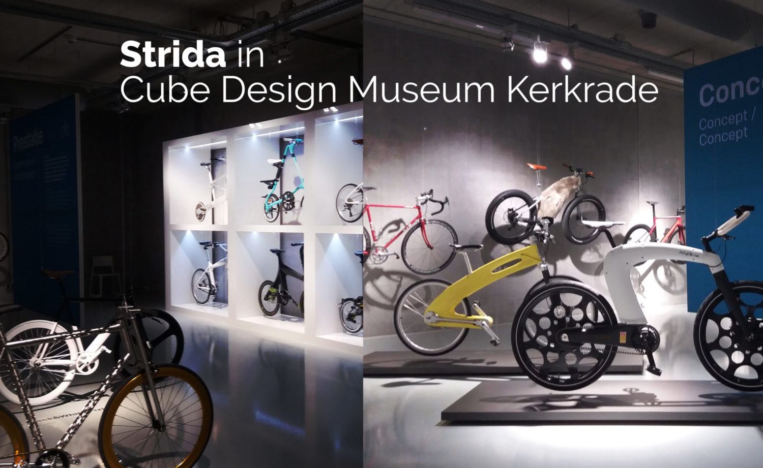 Strida in exhibition about bike design in the Cube Design Museum