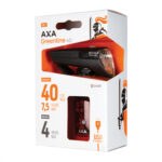 Satz: AXA Greenline Scheinwerfer 40 Lux Front und Rücklicht - USB - Schwarz - AXA - Beleuchtung - Fahrradlichter - LED - LED-Lampe - Sicherheit - Sichtbarkeit - usb - wiederaufladbar