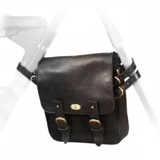 Borsa da telaio in pelle e tela – per STRIDA