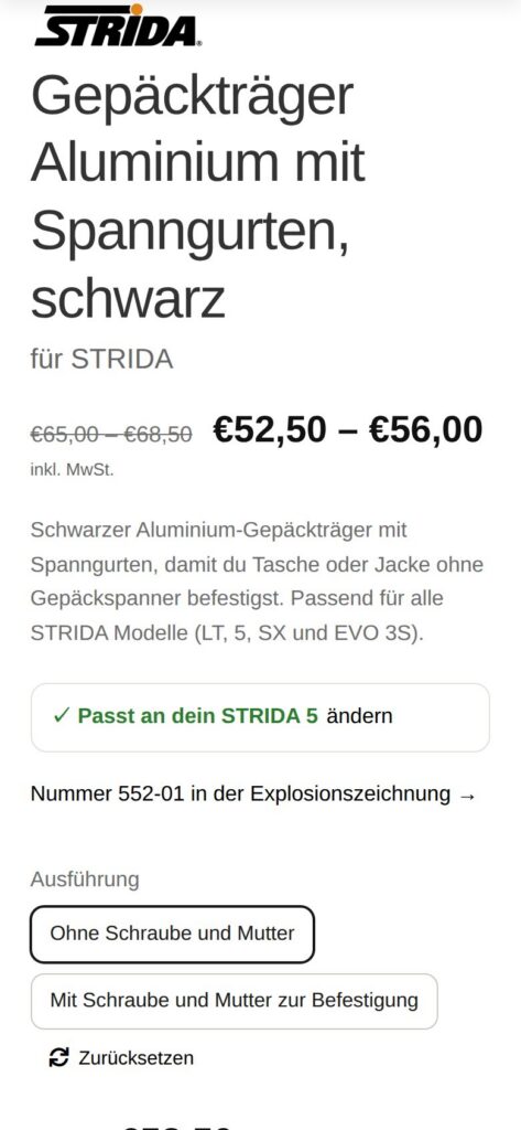 „Passt an dein STRIDA 5“