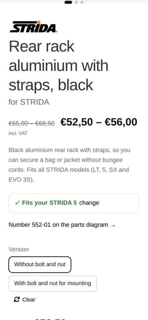 “Fits your STRIDA 5”
