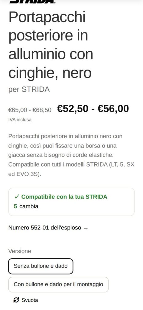 «Compatibile con la tua STRIDA 5»