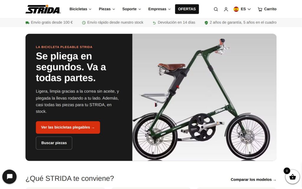 La nueva página de inicio