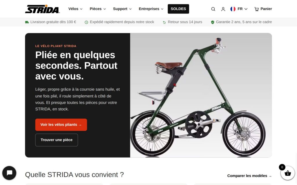 La nouvelle page d’accueil