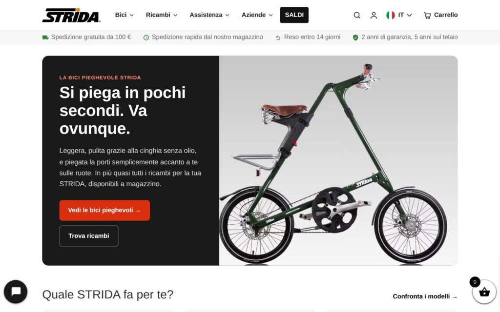 La nuova home page